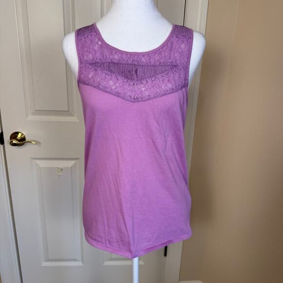 J. Crew 2 Tank Top Bundle Small Silk Pleats and Lace Yellow Purple EUC Y2K - Picture 7 of 13